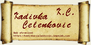 Kadivka Čelenković vizit kartica